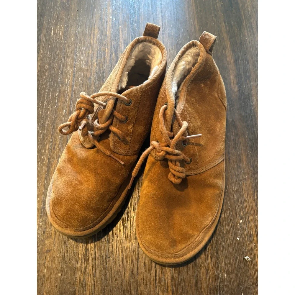UGG Neumel Chukka Boots Mens‎ 7 Chestnut Suede Shearling 3236